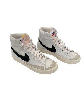 Nike Women's Blazer Mid 77 Style White Black Leather High-Top Sneakers Size 8